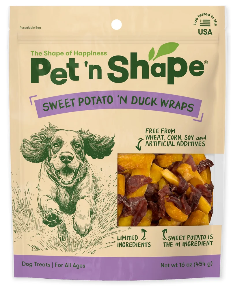 Pet 'n Shape Friandises Patate Douce – Bouchées Jerky Sans Céréales, 16 oz