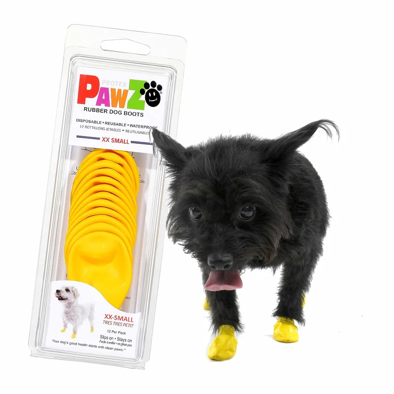 Protex PawZ Bottes en caoutchouc pour petites pattes XXS – Étanches, antidérapantes, pack de 12