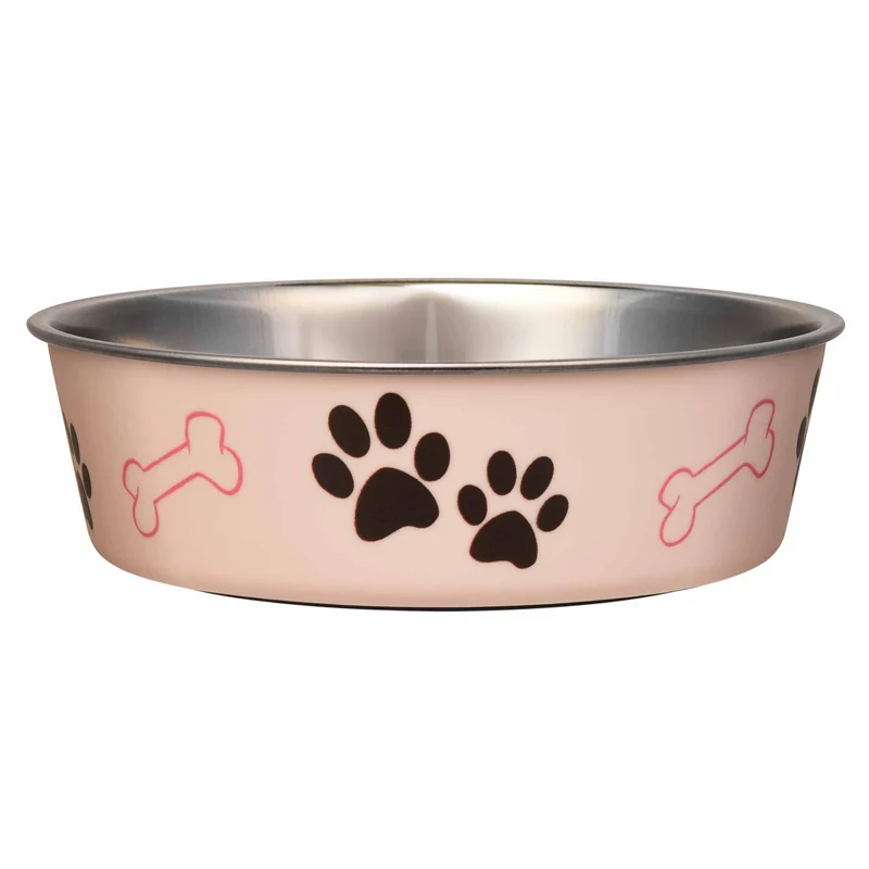 Loving Pets Bella Bowl – Bol en acier inoxydable anti-déversement (Rose Paparazzi)