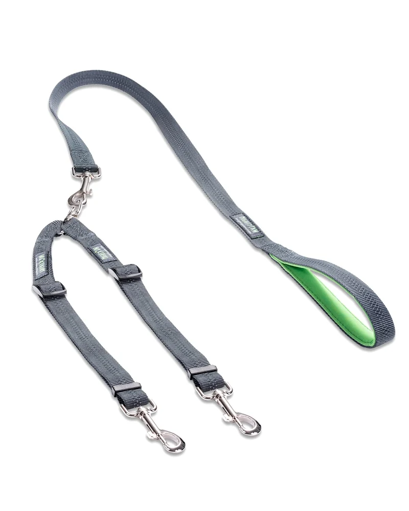 Mighty Paw Laisse Double pour Deux Chiens – Sans Enchevetrement, Reglable et Reflechissante