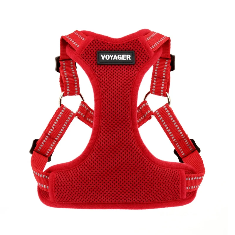 Best Pet Supplies Voyager Harnais Step-in Ajustable en Mesh Respirant – Rouge, Taille S