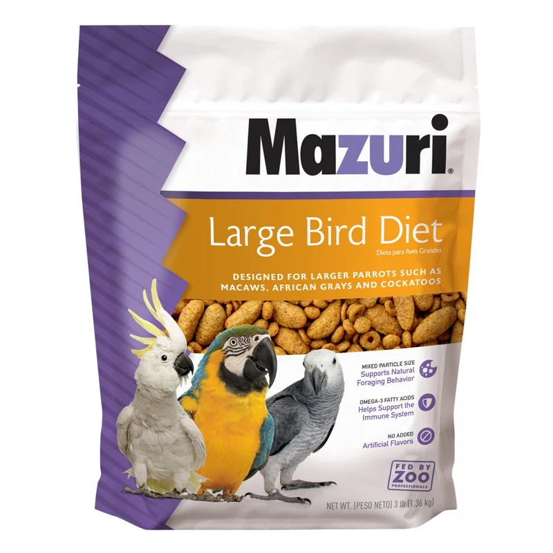 Mazuri | Alimentation complète pour grands oiseaux | Sac de 3 lb