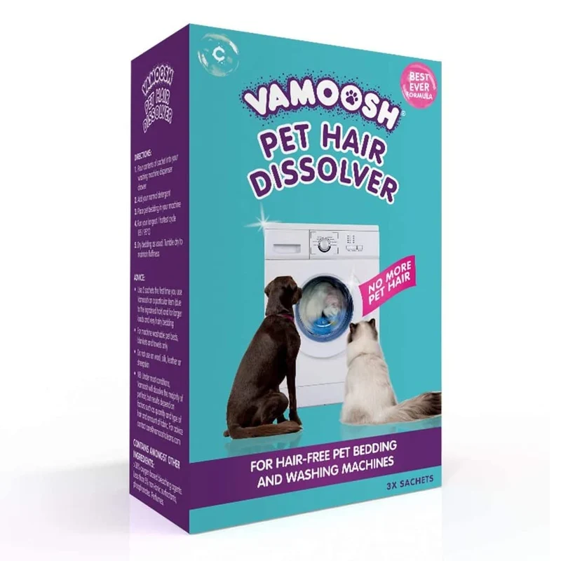 Vamoosh Poils d’Animaux Dissolvant | Formule brevetée sans produits nocifs | 3 sachets (100 g)