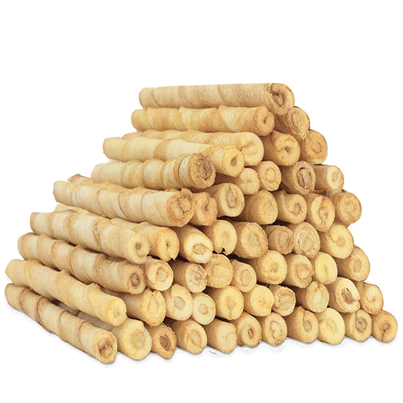 MON2SUN Bâtons torsadés en cuir brut au poulet – 5 pouces, 60 pièces pour chiots et petits chiens
