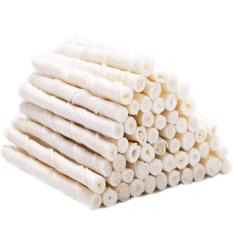 MON2SUN Bâtonnets Rawhide Twist Naturels 5 pouces – Friandises pour chiots et petits chiens, 60 pièces