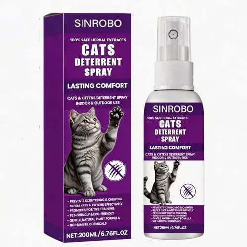 SINROBO Spray Dissuasion pour Chats – Efficace en intérieur et extérieur