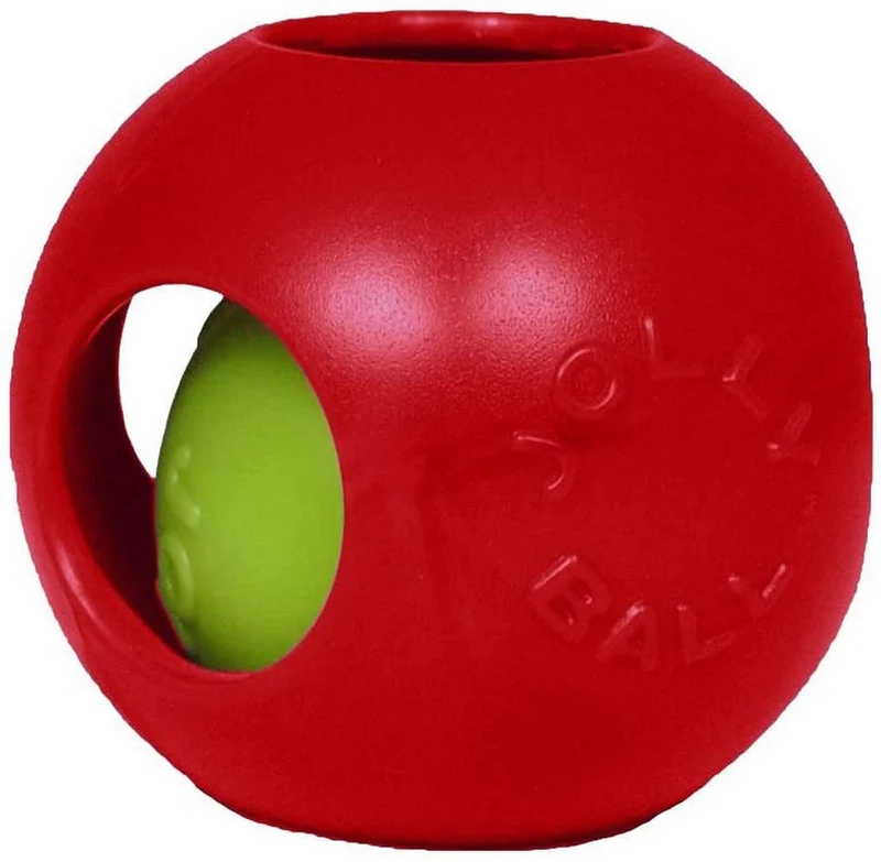 Jolly Pets Teaser Ball – Jouet pour chien grand 8 pouces rouge