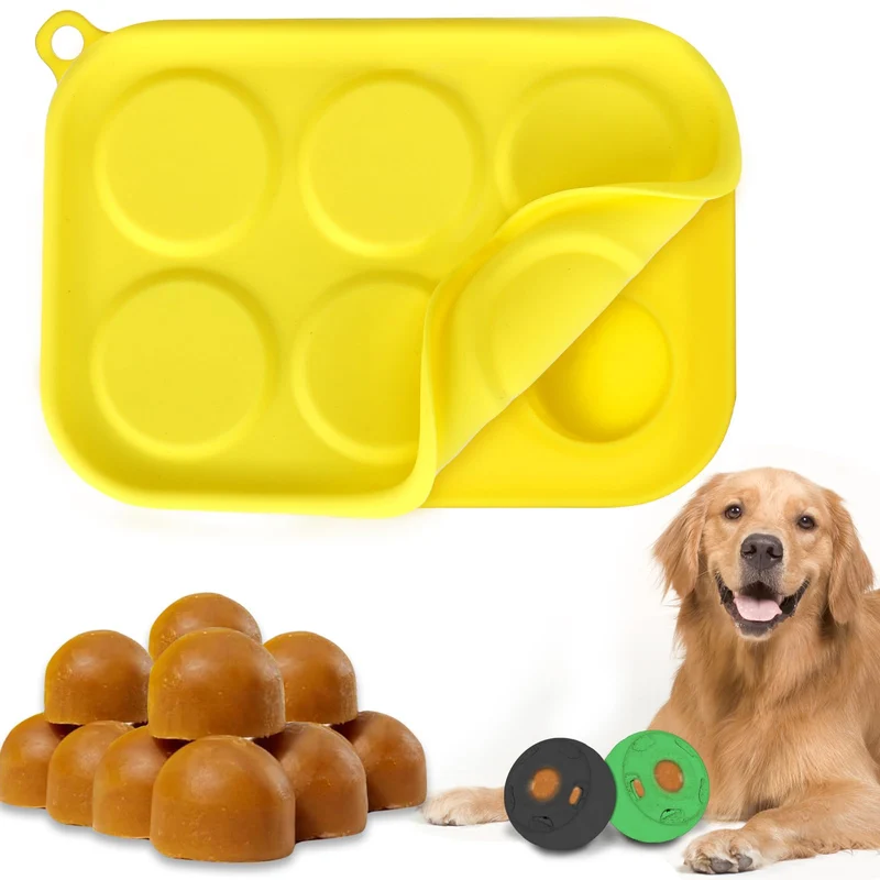 BABORUI Moules Friandises Chien 6 Cavités Silicone avec Couvercle Sans BPA