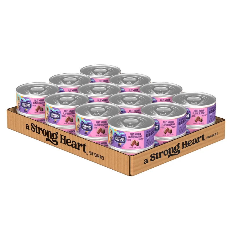Strongheart Filet Mignon en Sauce – Aliment humide pour chien, 5,5 oz x24, Fabriqué aux États‑Unis