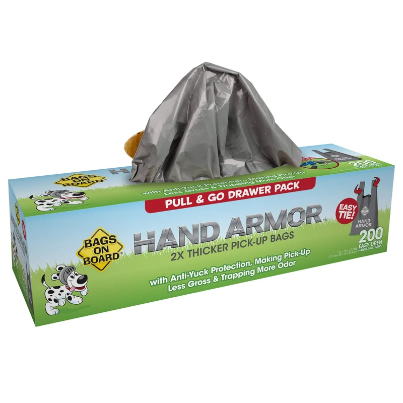 Bags on Board Sacs à Déjections pour Chien - Extra Épais, Liages Faciles - Pack Distributeur 200 Sacs