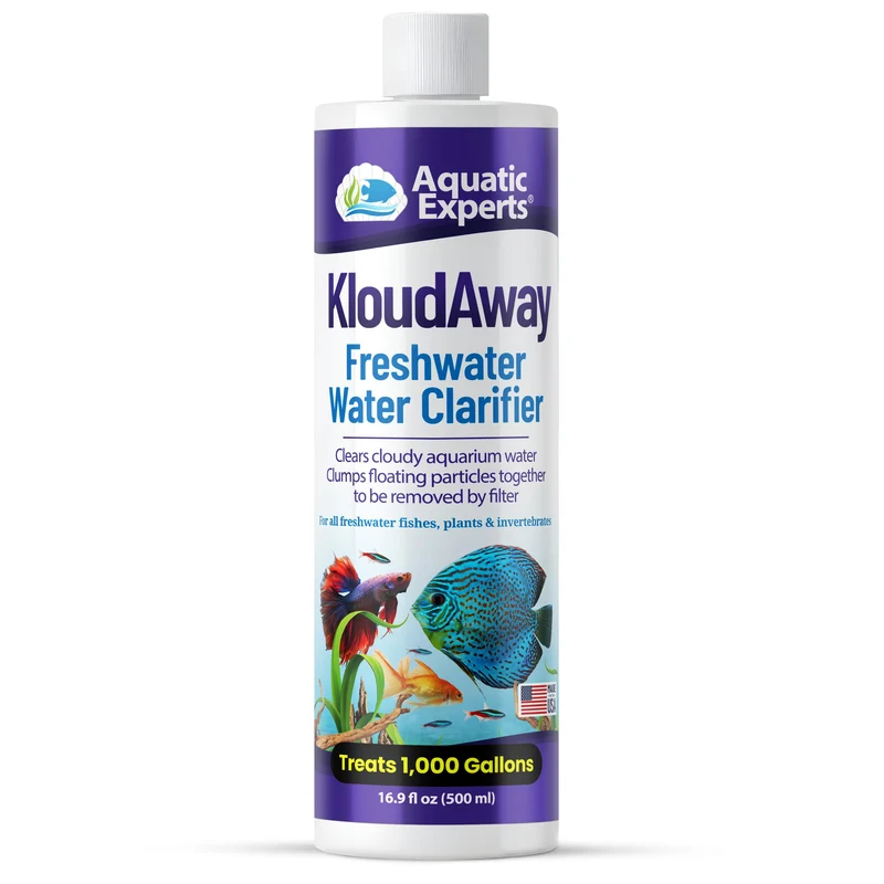 KloudAway – Clarifiant Eau Douce pour Aquarium (500 ml) – Éclaircit l’eau trouble | Aquatic Experts, Fabriqué aux États‑Unis