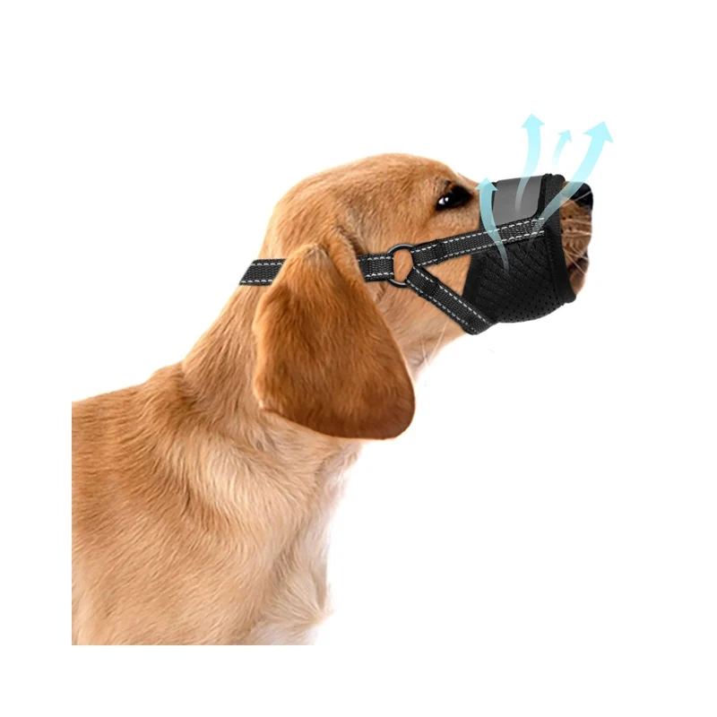 Évollax Museau pour Chien de Grand Taille – Mesh Doux XL, Ajustable, Haleter et Boire Autorisés, Prévenir Morsure et Aboiement