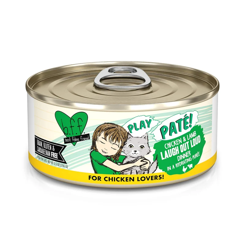 Weruva B.F.F. Play — Pâté pour chat au poulet et à l’agneau, pack 8 x 5,5 oz