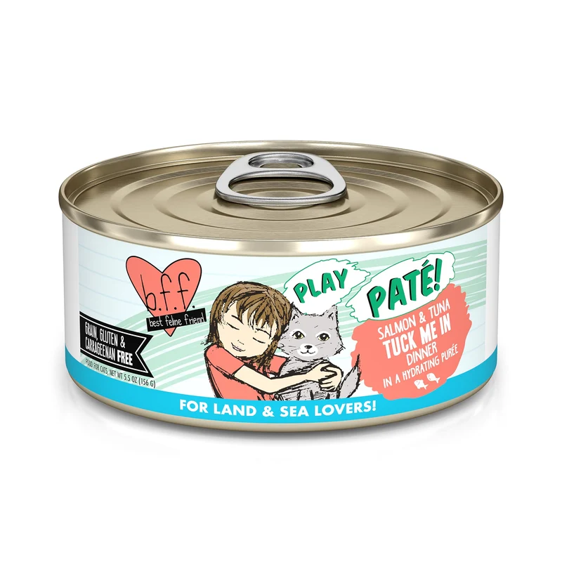 Weruva B.F.F. Play – Paté pour chat saumon & thon, 5,5 oz (Pack de 8)