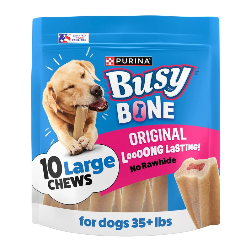 Purina Busy Bone Original – Os à mâcher pour chiens adultes, sachet 10 pièces