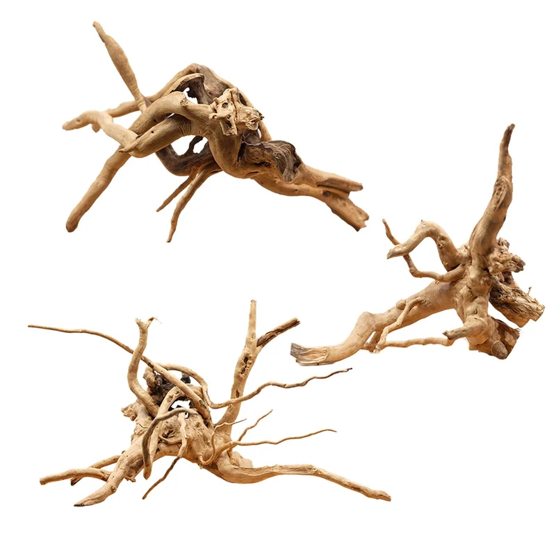 Hamiledyi Bois Flotté Aquarium 6-8in – Ensemble 3 Pièces, Branches Naturelles
