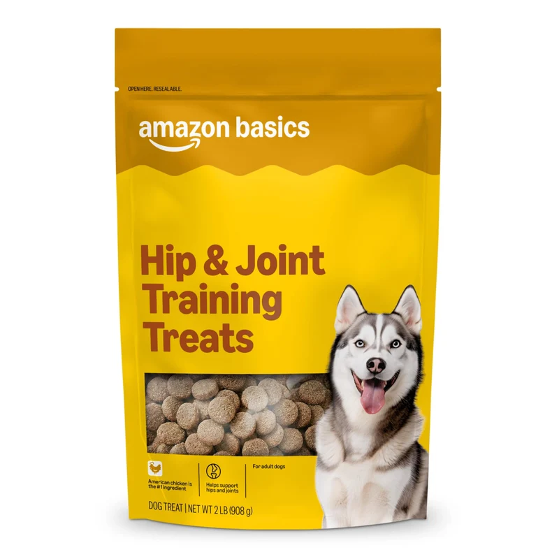 Amazon Basics Friandises d'entrainement pour chien – Poulet américain, soutien des hanches et articulations, sac de 2 livres