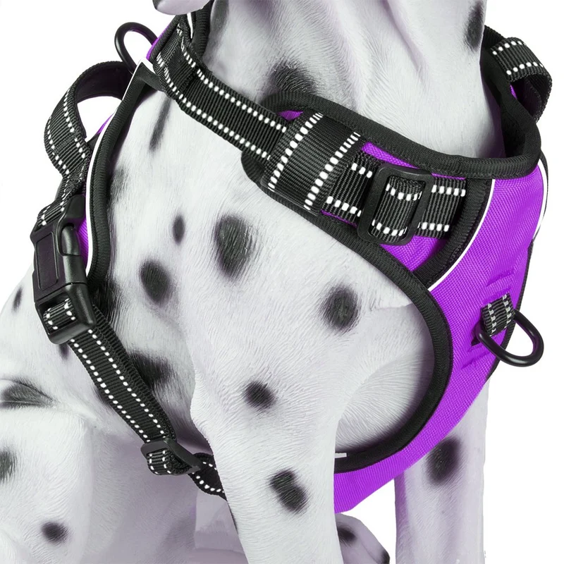 Harnais PoyPet Anti-Tirage pour Chien – Confort et Réfléchissant avec Attaches Avant et Arrière, Poignée