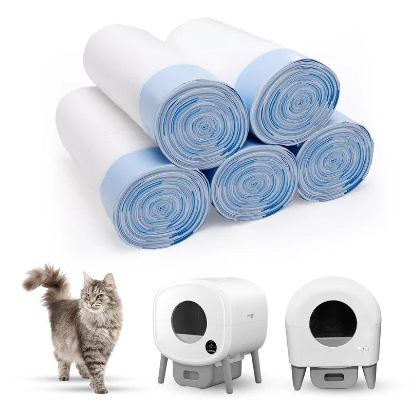 Loveishere - 100 Doublures pour Bac à Litière 26 x 11,8 po, Ultra Épais, Compatibles Fsitego & Fumoi