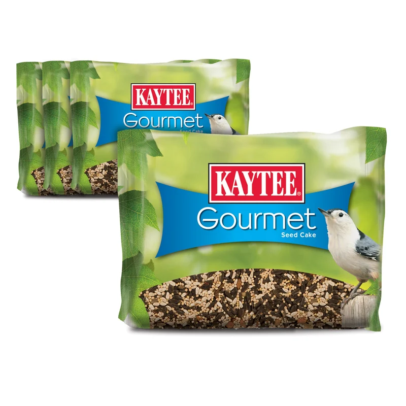 Kaytee Gâteau Gourmet de Graines – Attire oiseaux variés, 4 gâteaux de 2 livres chacun