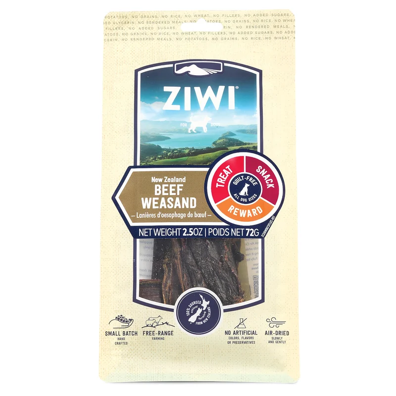 ZIWI Friandises Gorge de Bœuf – Protéine Unique, Séchées à l Air, Sans Céréales, 2,5 oz