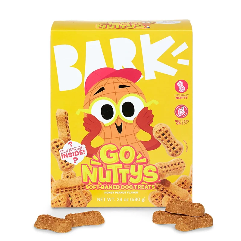 Barkbox Go Nutty – Friandises moelleuses miel et cacahuète, sans maïs ni soja – boîte 24oz