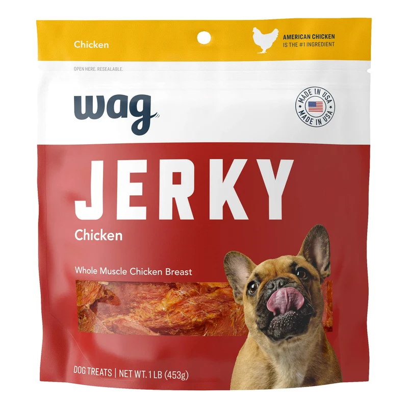 WAG Friandises pour chiens – Poulet Muscle Entier Américain, Sans Cereales