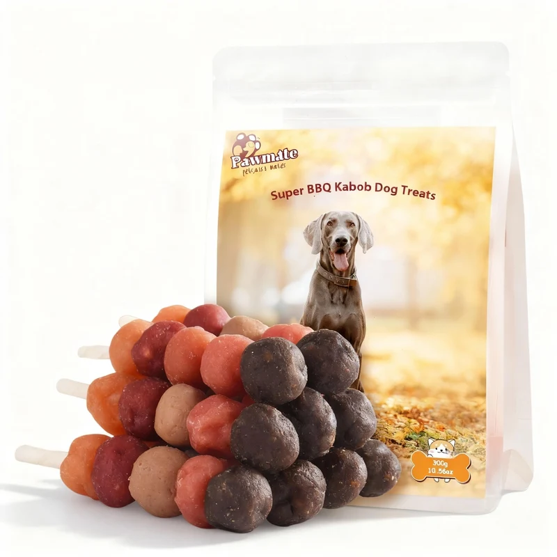 Pawmate 6-en-1 Brochettes pour chien – friandises protéinées sur tiges, 10,6 oz