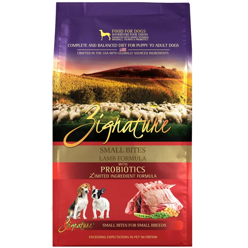 Zignature Croquettes Agneau – Petites Bouchées, Ingrédients Limités (4 lb)