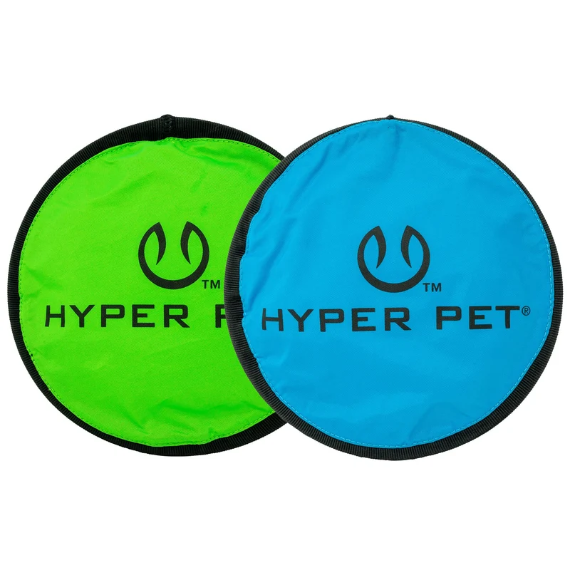 Hyper Pet Flippy Flopper – Disque volant doux 9 pouces, Pack de 2, Flotte sur l’eau, Sûr sur les dents, Pour tous les chiens