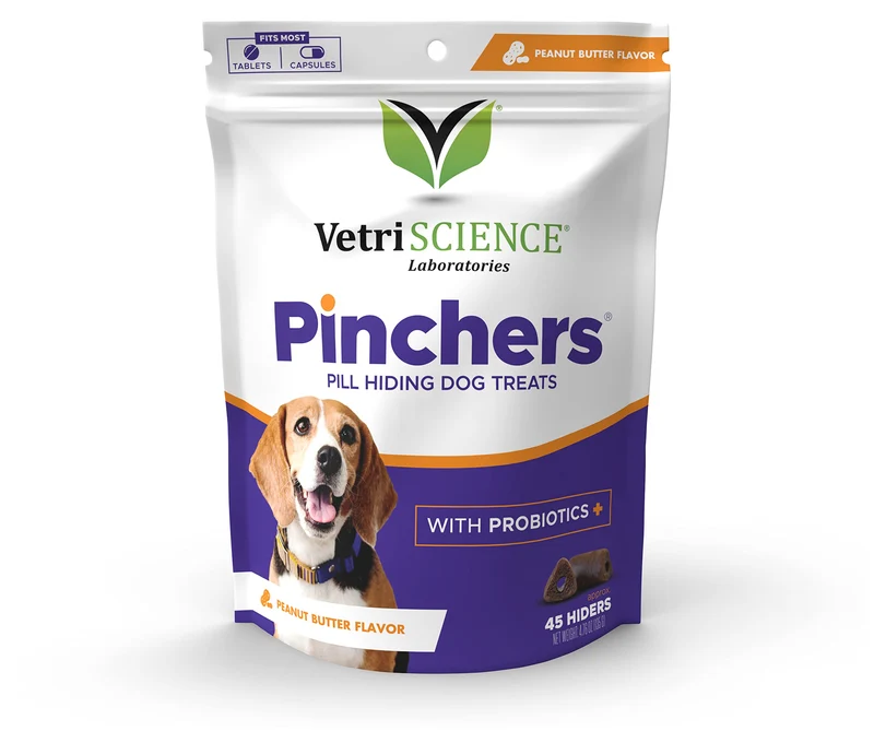 VETRISCIENCE Pinchers – Cache-pilules Très Grand pour Chiens, Probiotiques, Sans Graisse, 2 Paquets