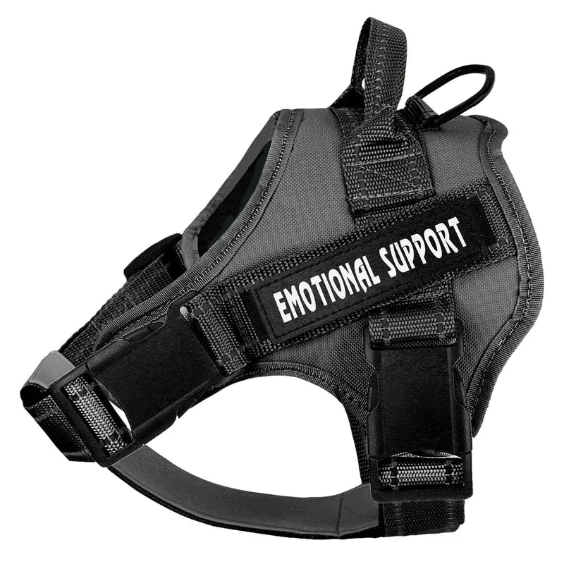 VOOPET Harnais Chien d’Assistance – Gilet Soutien Émotionnel, Réfléchi et Respirant, Sans Tirage, Réglable, XS (Kit 1)