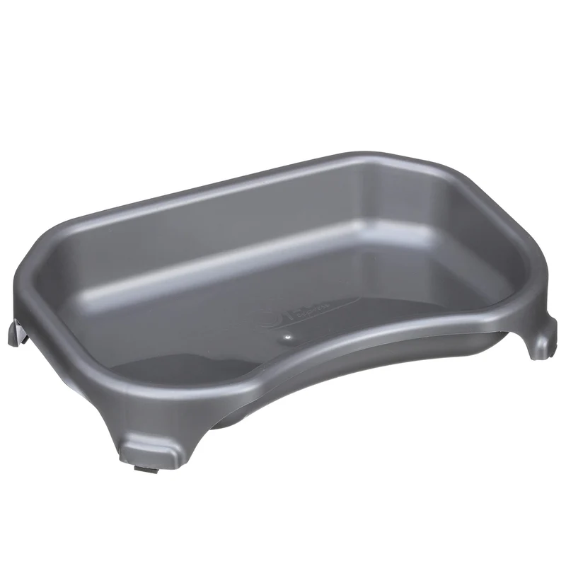 Neater Pet Brands Grand Bol à Capacité 6 Tasses – Abreuvoir et Mangeoire pour Chats, Reptiles et Petits Animaux – Gris Métallisé