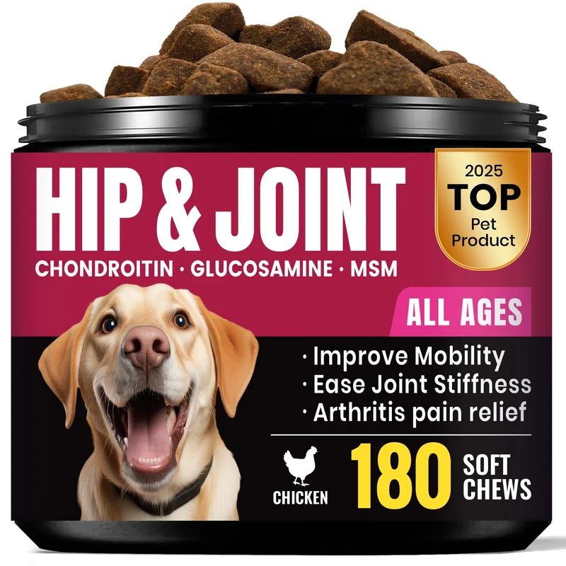 BuddyCheer Glucosamine pour chiens – Complément articulations pour grands chiens et seniors | 180 bouchées, Garantie satisfaction 60 jours