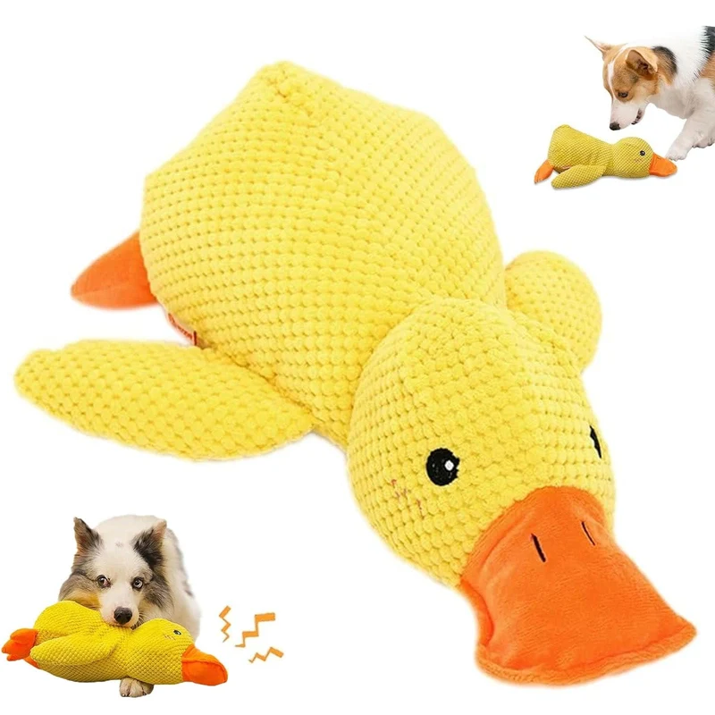 Generic Mellow Canard Jaune Calmant – Jouet pour Chien, Coussin Doux avec Son Caquet (Intérieur)