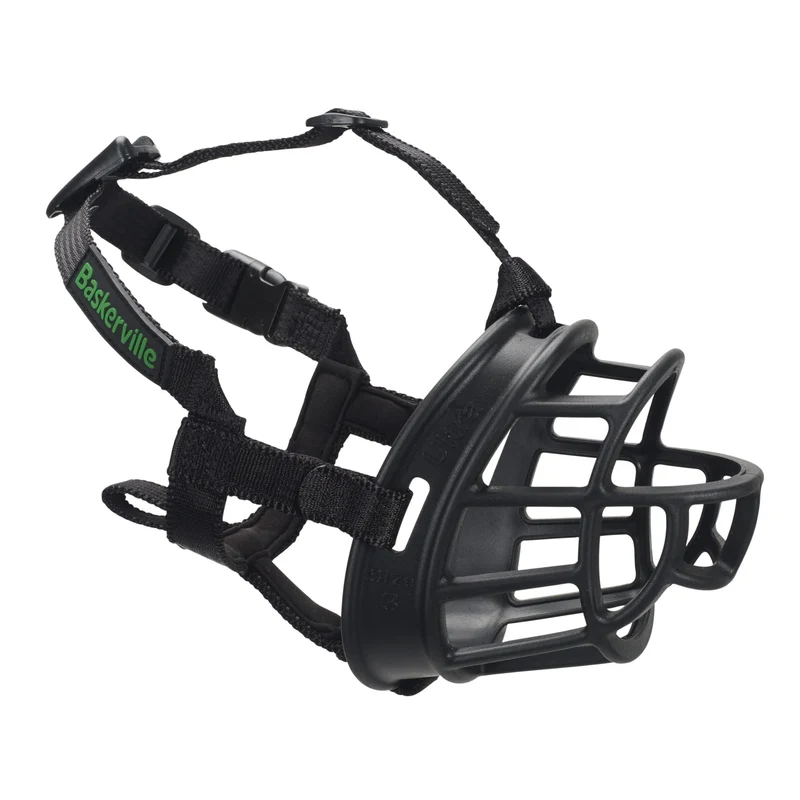 Baskerville Ultra Muzzle – Muzzle humain breveté et respirant (Taille 4, Noir)