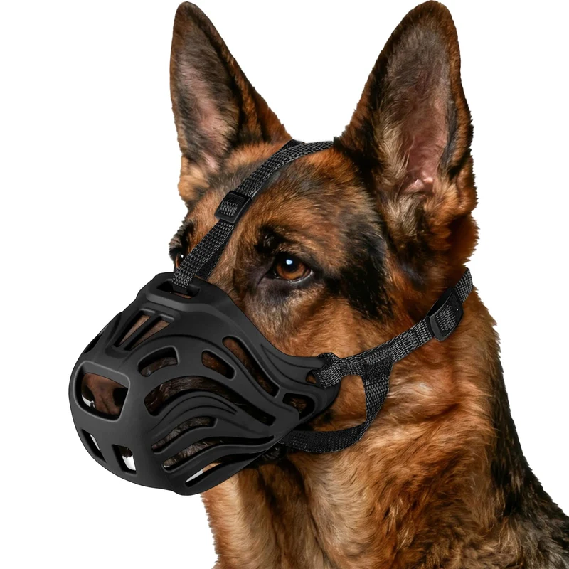 Qukcors Museau pour Chien – Muzzle Respirant et Ajustable, Prévention des Morsures et du Mâchonnage