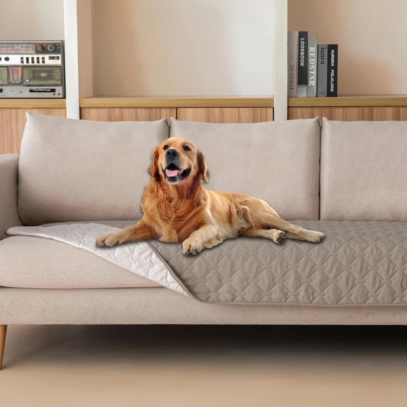 gogobunny Couverture chien à deux faces imperméable et réversible 30x80 po – Protège-meubles