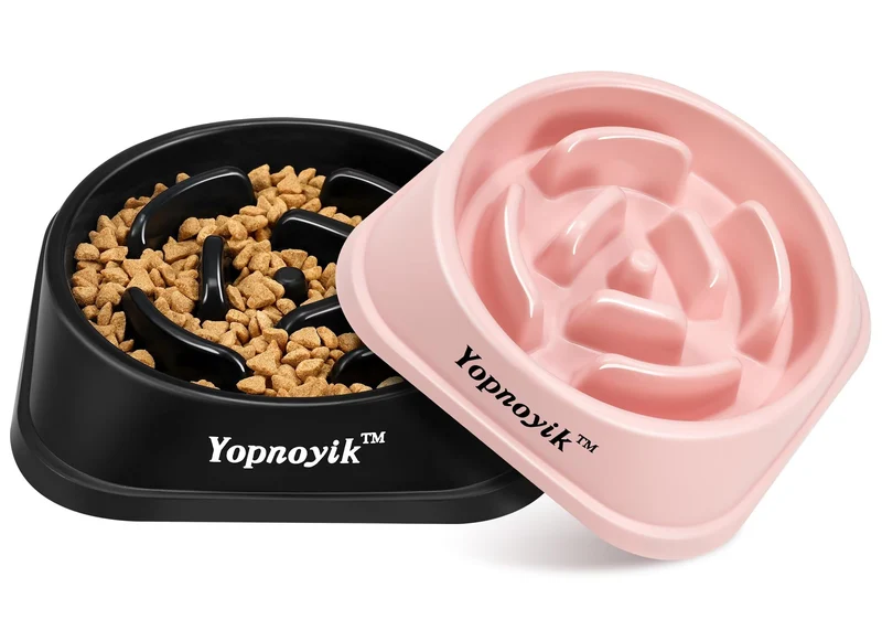 Yopnoyik - Ensemble de 2 Bols Lents pour Chien Grand — Anti-Étranglement et Anti-Glisse