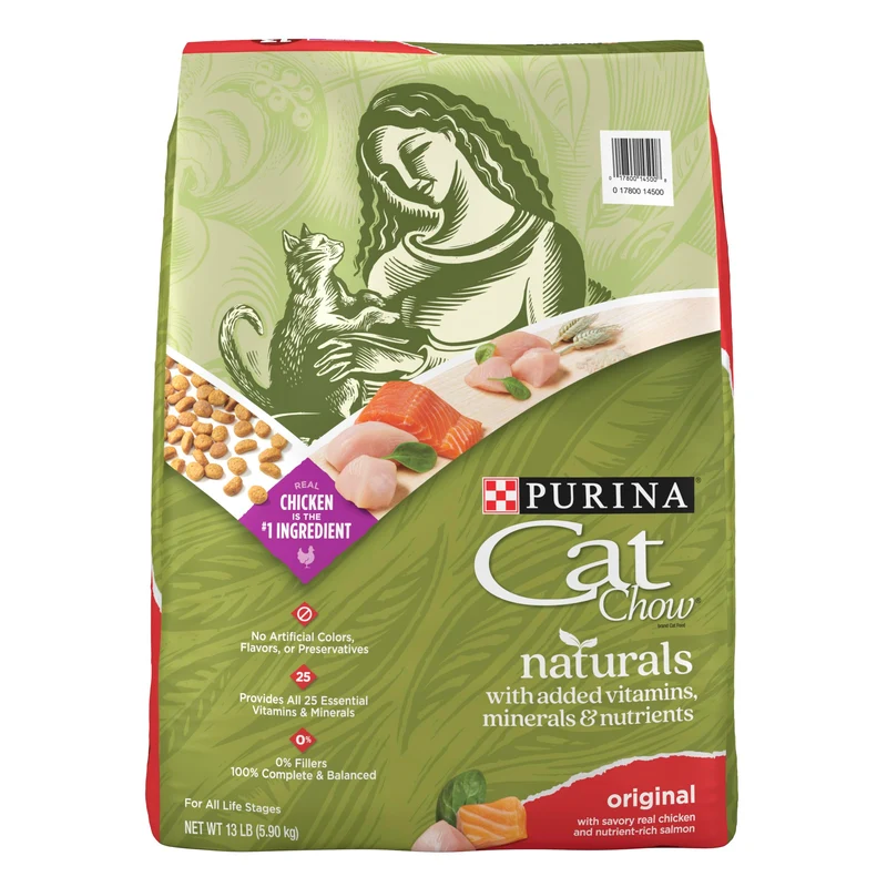 Purina Cat Chow Naturals Original – Croquettes pour chat – Sac de 13 lb