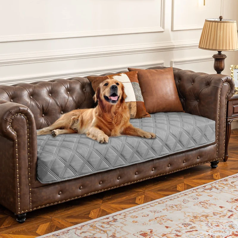 Ameritex Housse Imperméable pour Chien – Protège Canapé, Lit et Fauteuil avec Base Antidérapante
