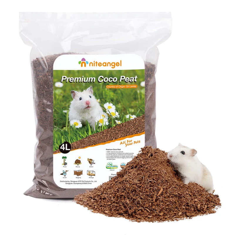 Niteangel Litière Naturelle Coco & Liège pour Hamster et Petits Animaux