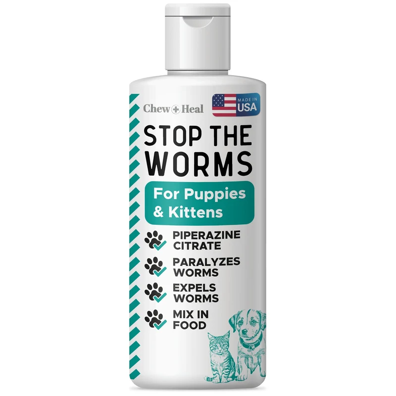 Vermifuge liquide Chew + Heal Labs – Chiens et Chats, 12 oz