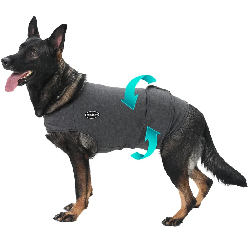Meifsou Veste Anti-Anxiété pour Chien – Gilet Doux et Confortable contre Tempêtes, Feux d’Artifice et Visites chez le Vétérinaire