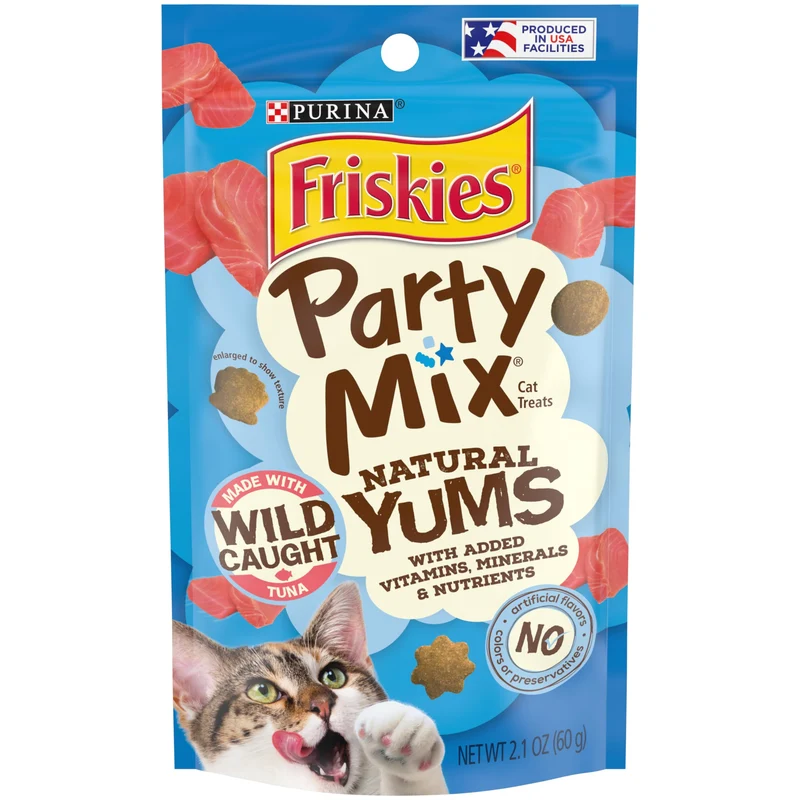 Friskies Natural Yums au thon sauvage – Friandises pour chats (10 sachets, 60 g chacun)
