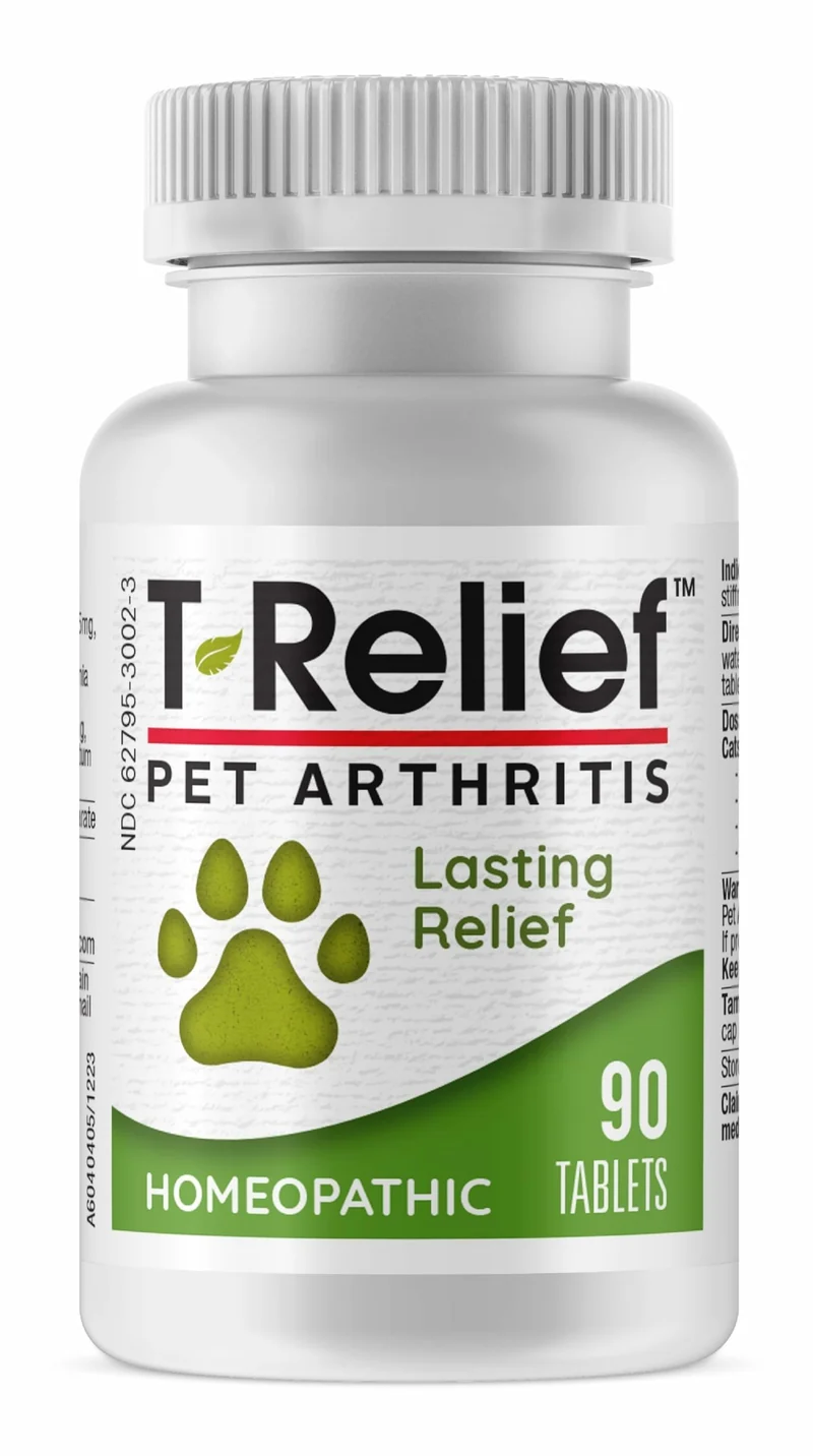 MediNatura T-Relief – Soulagement naturel arthrite pour chiens et chats, Arnica + 12 plantes, 90 comprimés