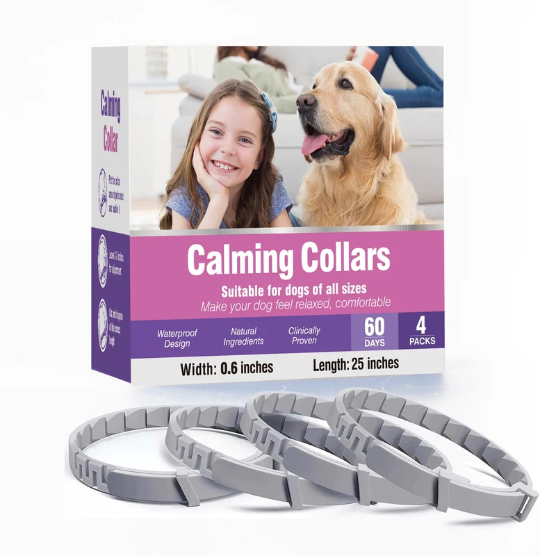 Collier apaisant Tcllka pour chien – 60 jours, 25 pouces, ajustable pour tous les chiens