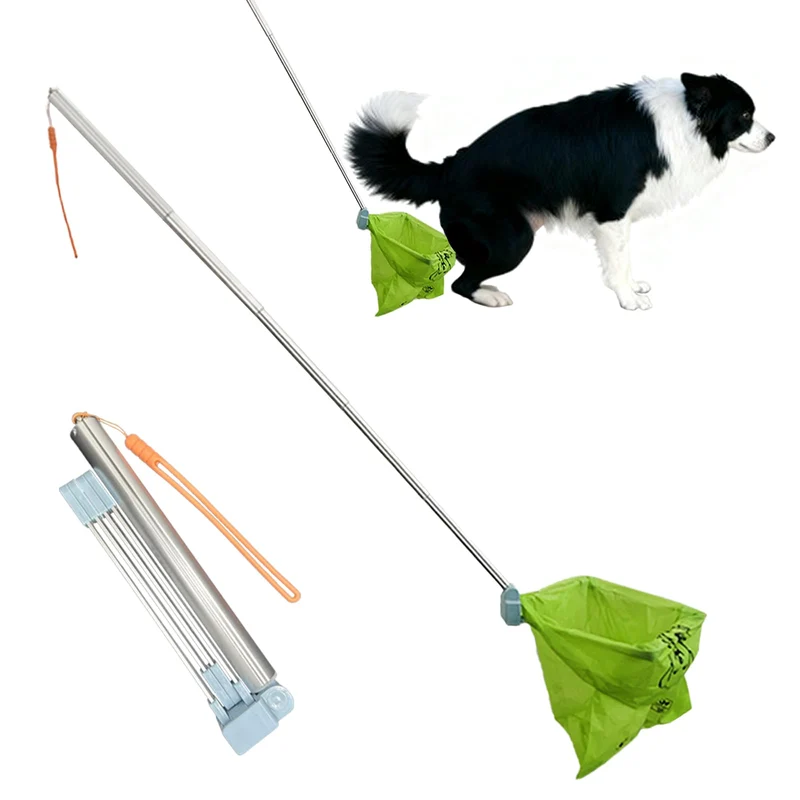 KJYFZX Ramasse-crotte pour chien – Pliable, sans se pencher, en alliage d'aluminium