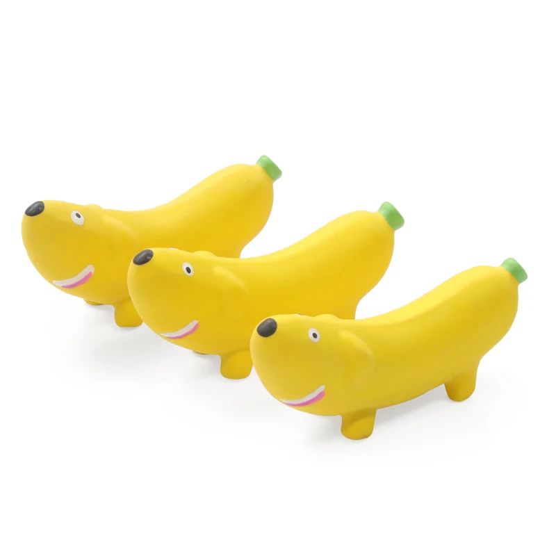 BRMDT 3 Jouets Banane Sifflement Latex – 5,3 pouces Lot de 3