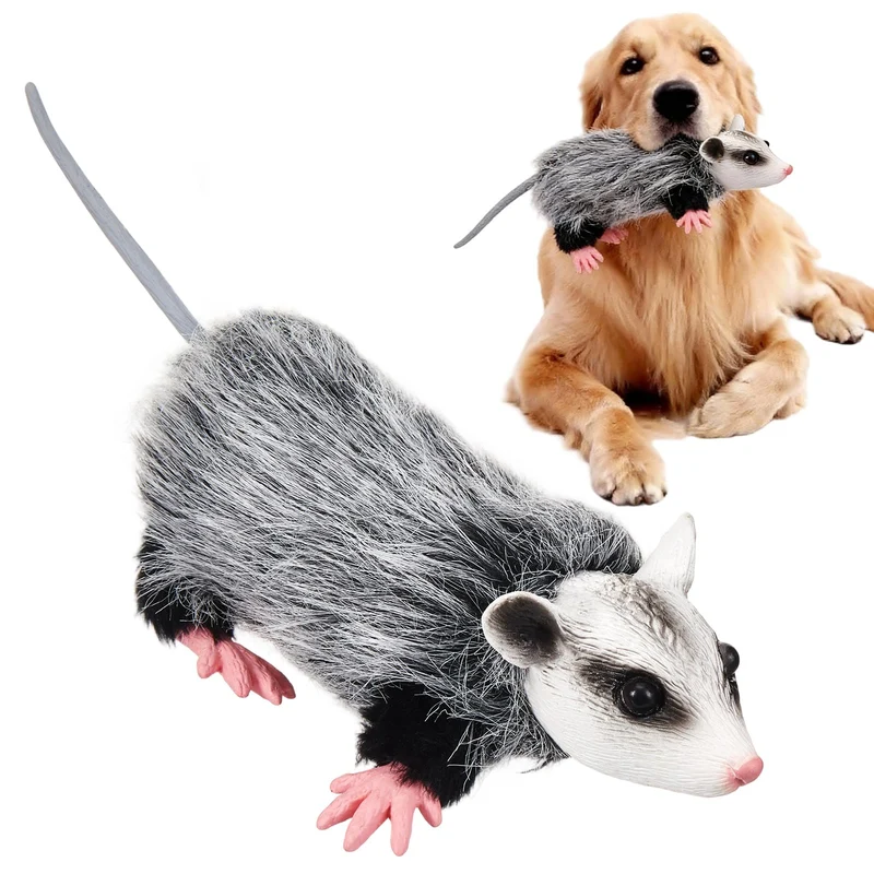 Gemscream Opossum Peluche Siffleur — Jouet pour chien interactif et distrayant